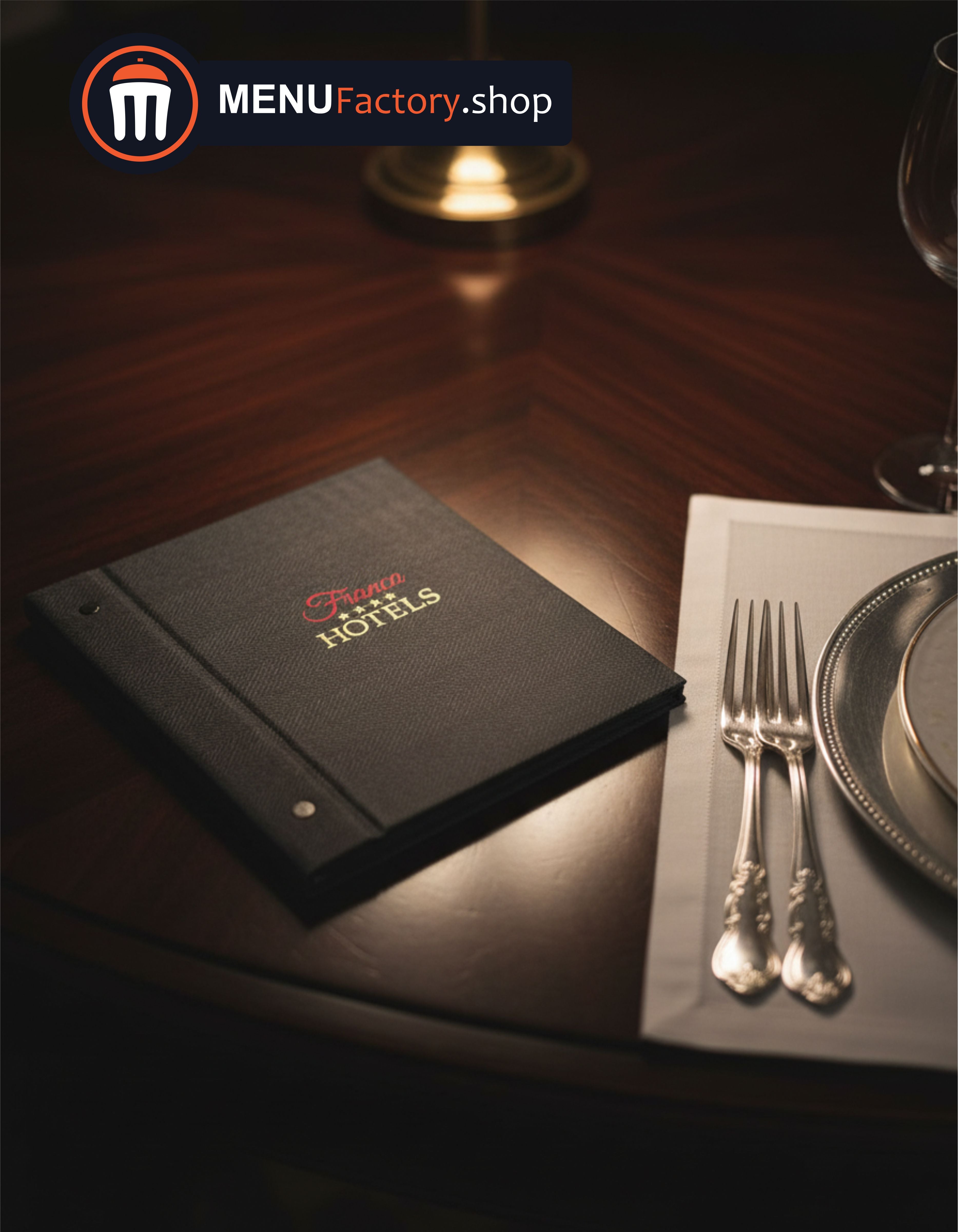 Premium Waterproof A4 Menu Cover with PVC Sleeves – Durable Restaurant Menu Holder