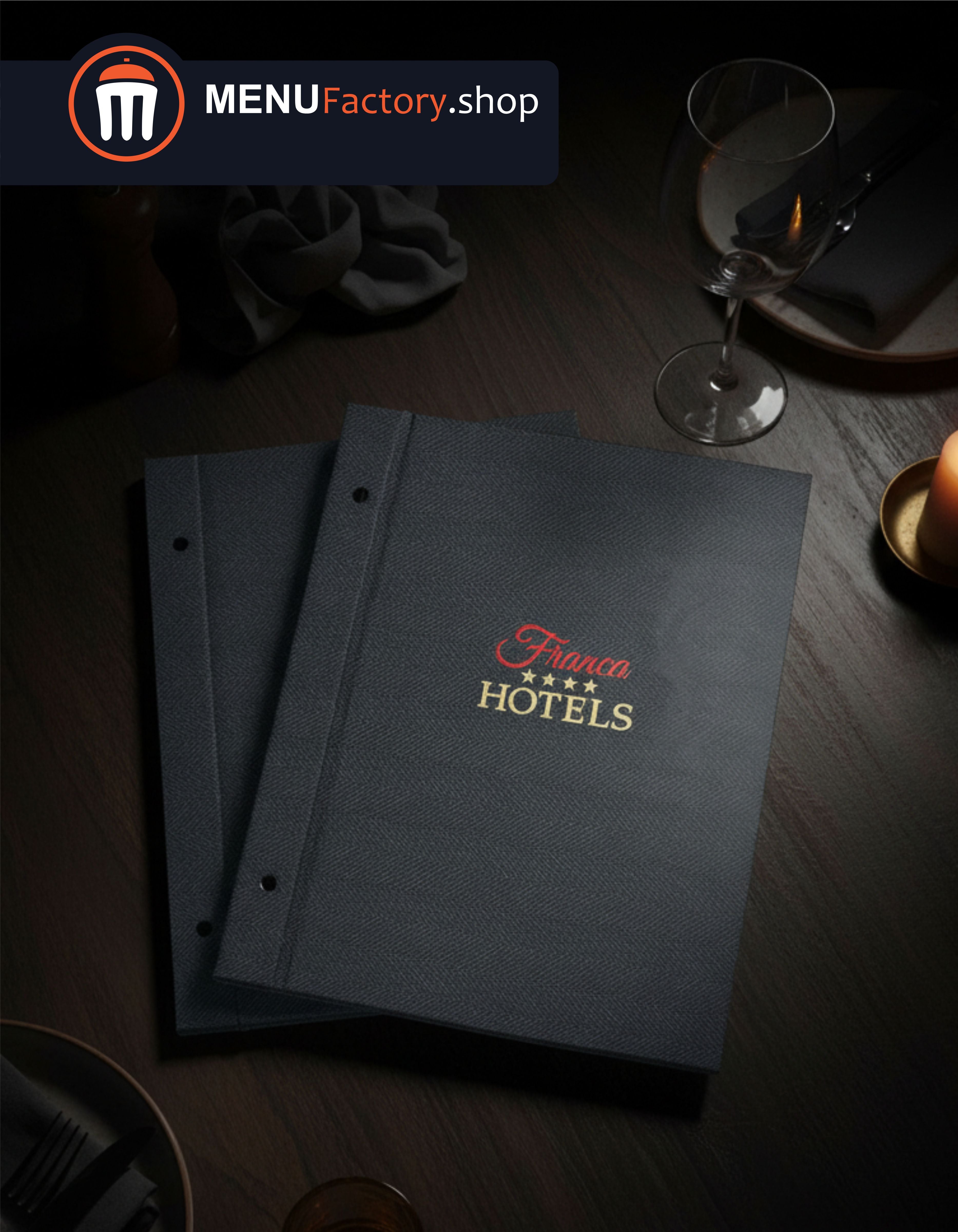 Premium Waterproof A4 Menu Cover with PVC Sleeves – Durable Restaurant Menu Holder