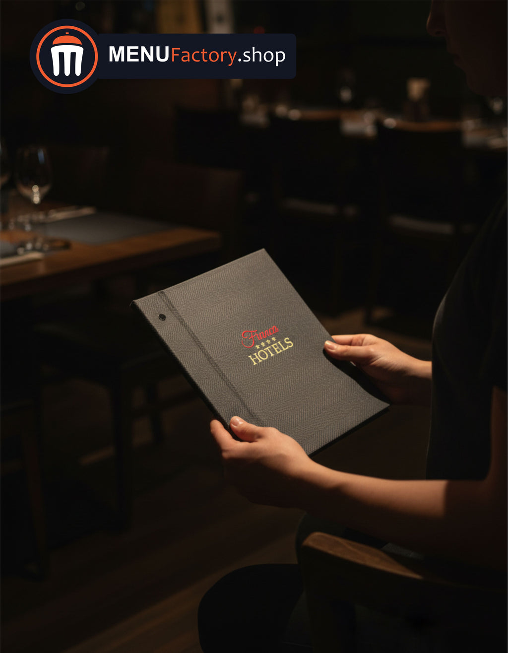 Premium Waterproof A4 Menu Cover with PVC Sleeves – Durable Restaurant Menu Holder