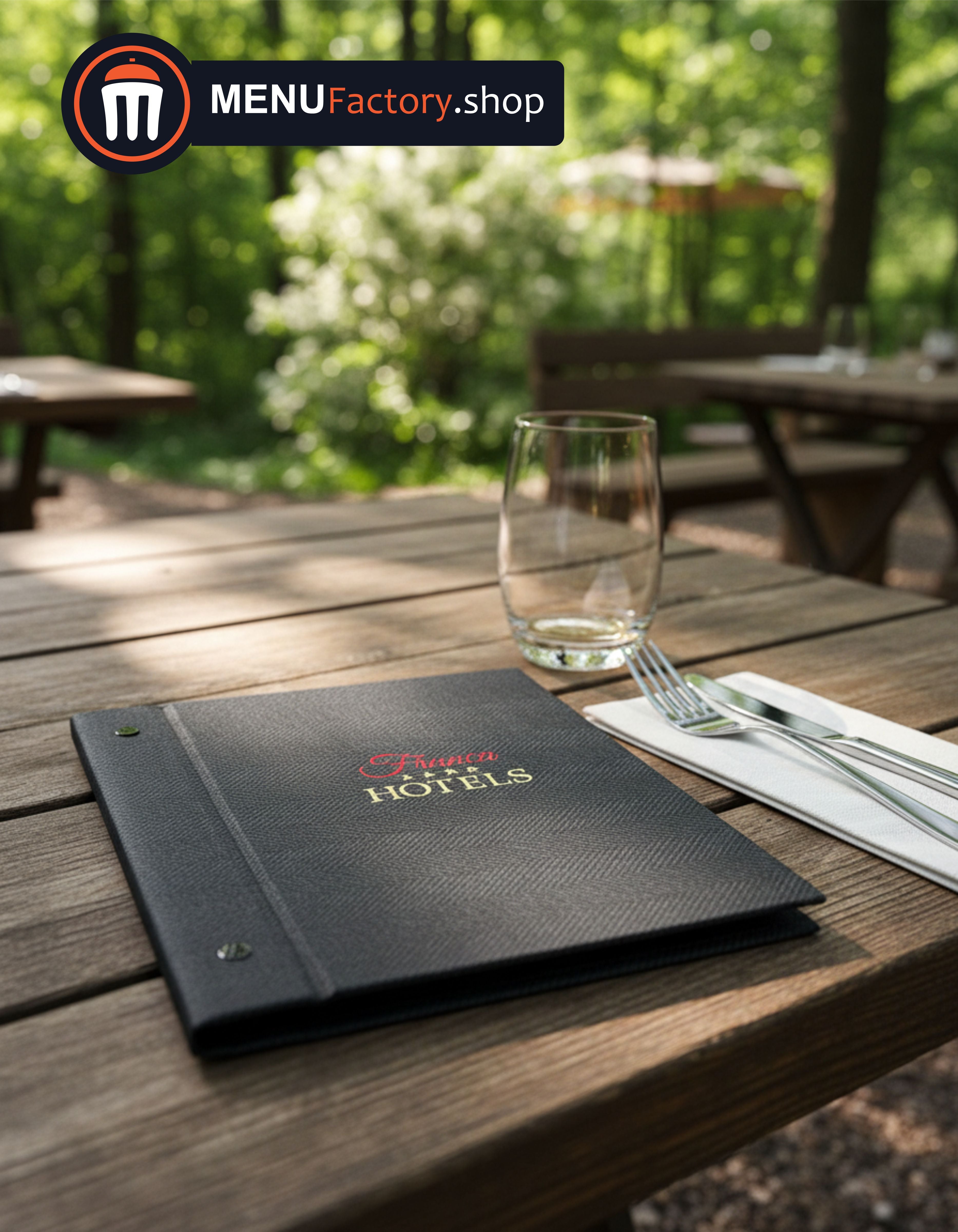 Premium Waterproof A4 Menu Cover with PVC Sleeves – Durable Restaurant Menu Holder